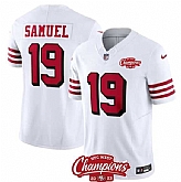Men & Women & Youth San Francisco 49ers #19 Deebo Samuel White 2023 F.U.S.E. NFC West Champions Patch Alternate Stitched Jersey,baseball caps,new era cap wholesale,wholesale hats